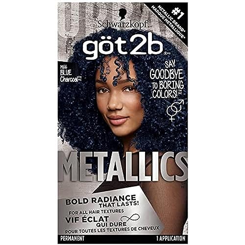 Got2B Metallics Permanent Hair Color Blue Charcoal 4.76 Fl Oz - Multi-Dimensional Metallic Shine