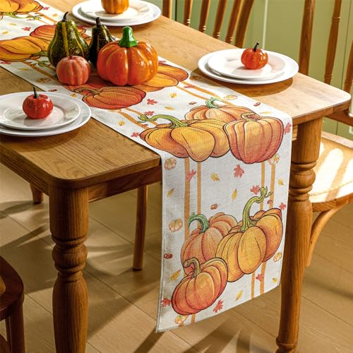 Cute 12-Piece Seasonal Farmhouse Table Runner Set - Thanksgiving, Christmas & Fall Decor