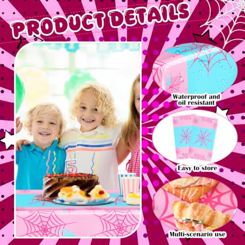 Pink 2-Piece Plastic Tablecloth for Parties and Events - Oudain