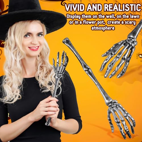 Skeleton Hand Salad Spoon Set - Halloween Skull Claw Serving Utensils