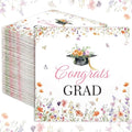 Spring Graduate Floral Paper Napkins 100 Pack - Congrats Grad Design