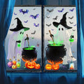 Halloween Ghost Window Clings - Funny Ghosts & Bats Wall Decals - Ghost Variation
