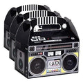 Retro Boombox Favor Boxes - 6.3 x 3.74 x 3.74 Inches, Pack of 3, 12 Count