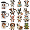 Halloween Animal Voodoo Dolls UV DTF Stickers - 12 Sheets for Cups & Crafts