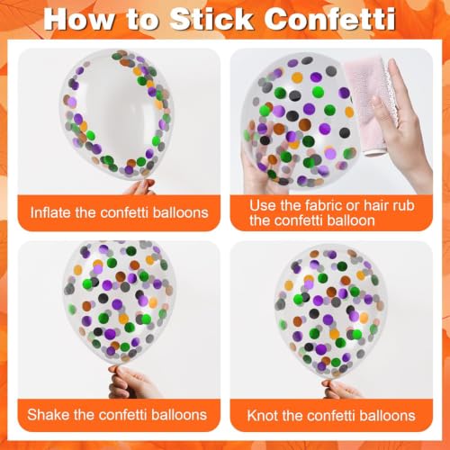 Halloween Balloons Set with Banners & Decorations for Party