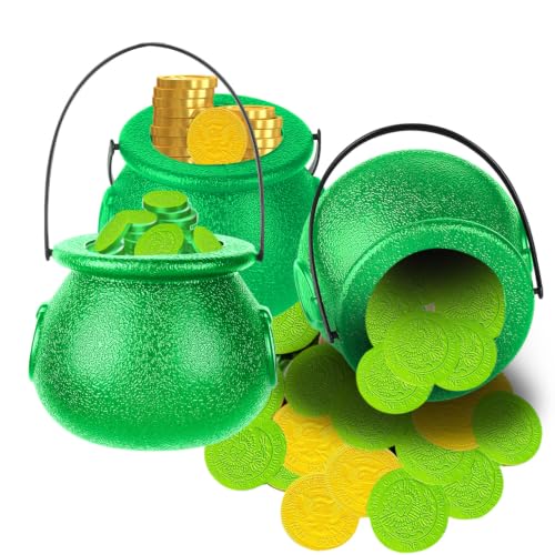 Green Mini Cauldron Set - 24pcs Halloween Witch Candy Holders & Party Decor