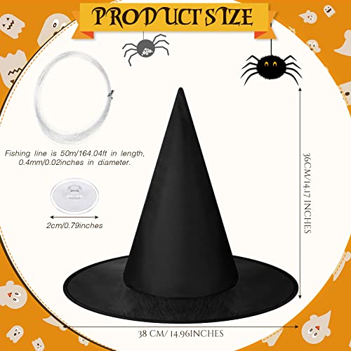 SATINIOR Halloween Witch Hat Decorations Hanging Hats for Ceiling - 24/Classic