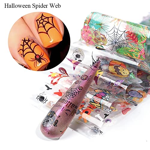 Halloween Kawaii Nail Foil Transfer Stickers - Sky Starry Design for Manicure