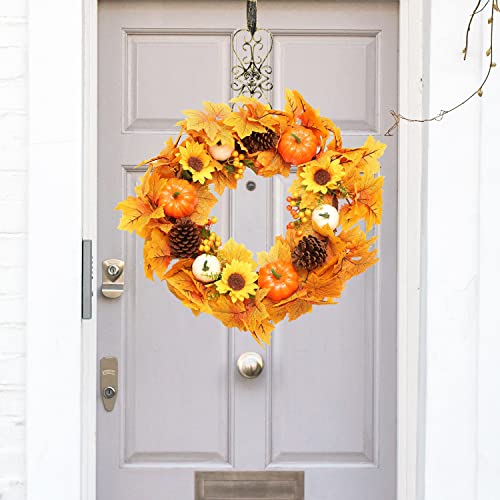 Antique Gold 15-Inch Overdoor Wreath Hanger 2 Pack - Metal Holiday & Home Decor
