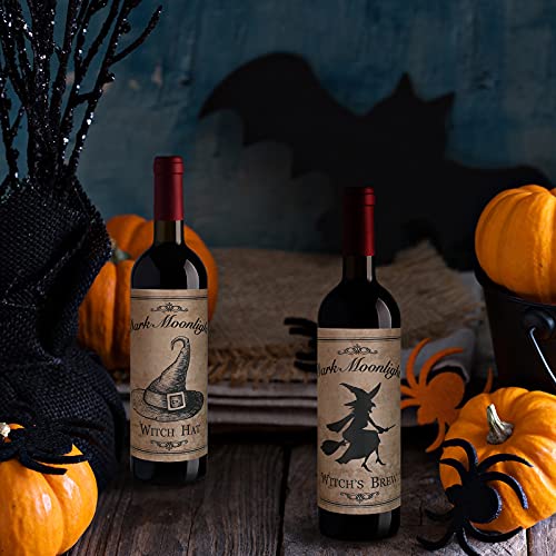 Halloween Wine & Beer Bottle Labels Waterproof Stickers - 12 Styles