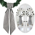 Black White Plaid Sash Set for Home Decor & Events - 2 Pack
