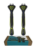 DORCO Pace 6 Sport - Six Blade Razor System with Trimmer and Pivoting Head (2 Replacement Handles Only (No Blades))