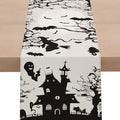 Halloween Ghost Witch Table Runner - 13x72 Inches Spooky Fall Decor - Variation of Halloween-witch Bats / 13"X72"
