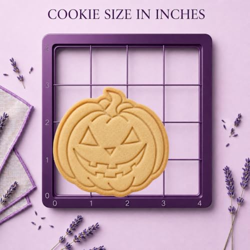 Halloween Jack Lantern Cookie Cutter Stamp - 15mm Deep, Dishwasher Safe, Marshmallow Bliss - Variation of Jack Lantern