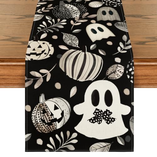 Artoid Mode 13x48 Inch Halloween Table Runner Black - Durable Polyester Home Decor