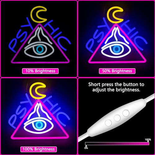 Evil Eyes Neon Sign for Wall Decor - Halloween, Bedroom, Studio & Room Lighting - Variation: Eyes