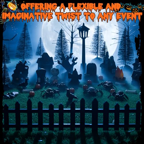 Halloween Village Miniature Set - Haunted Houses, Figurines & Decor Accessories