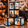 Halloween Baby Shower Decorations Set - A Little Boo Is Almost Due - Black
