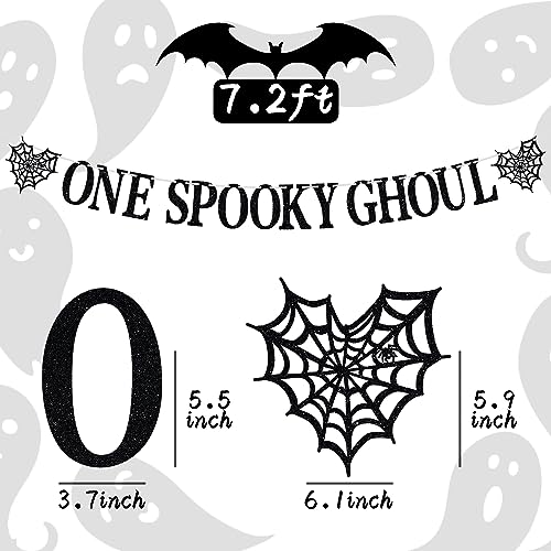 Halloween First Birthday Banner with Spooky Ghoul Design - Reusable Party Decorations