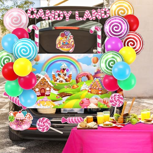Halloween Candyland Trunk or Treat Car Decorations Kit - Candy Variation