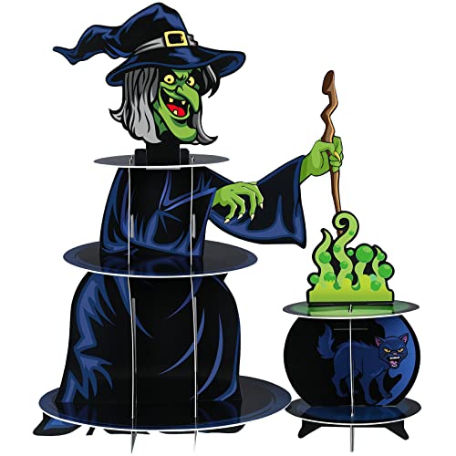 Halloween 3-Tier Cupcake Stand Witch Design Party Decoration