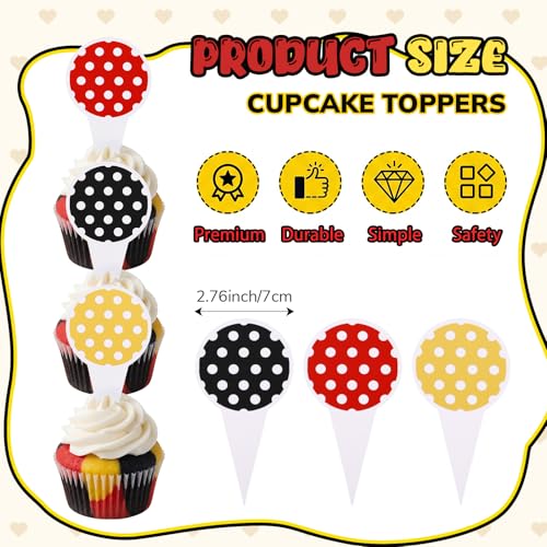 Cartoon Cupcake Toppers - 24 Pcs Cake Decorations for Birthday & Party - Variation: Cartoon