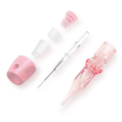20Pcs Disposable Tattoo Cartridge Needles 1RL 0.3mm Round Liner Long Tape Permanent Makeup Eyebrows Eyeliners Lip Microblading Supplies for Rotary Tattoo Pen (1001RL(0.30mm))