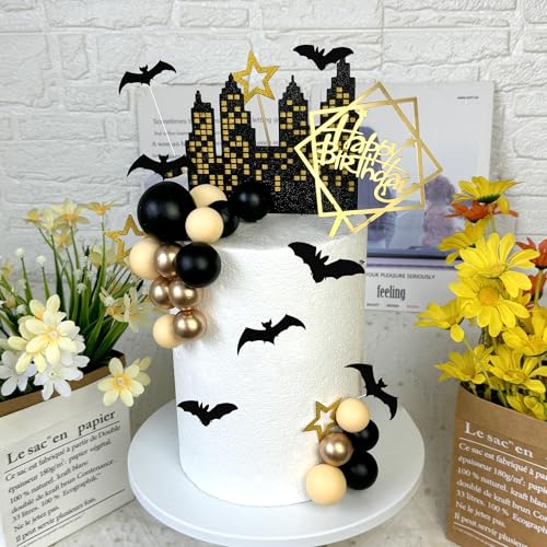 Halloween Bat Cake Toppers Set for Birthday & Dessert Decorations - 32PCS