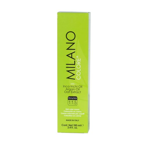 Milano Colore - Permanent Hair Dye Treatment - Nourishing Black Hair Color Cream, 100ml/3.4 oz