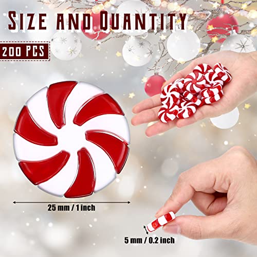 Candy Cane Decorations Set - 200 Red and White Fake Peppermint Ornaments - Christmas Decor Variation of THIS listing
