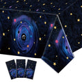 Starry Sky Galaxy Birthday Party Tablecloths - Waterproof 3 Pack 54x108 inches