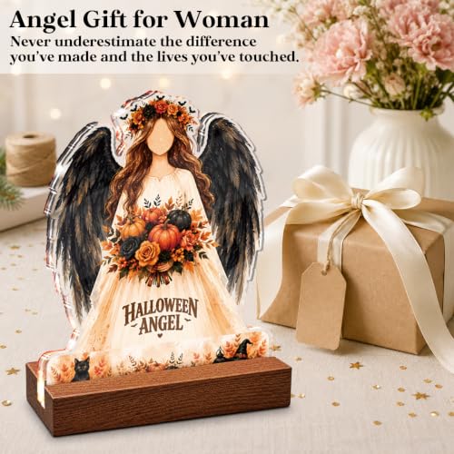 Dark Angel Sign Halloween Decor - Black Wing Angel Sign - R Variation