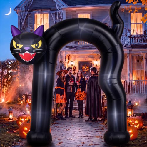 10 ft Tall Halloween Inflatable Black Cat Archway Outdoor Decor - Variation of THIS listing
