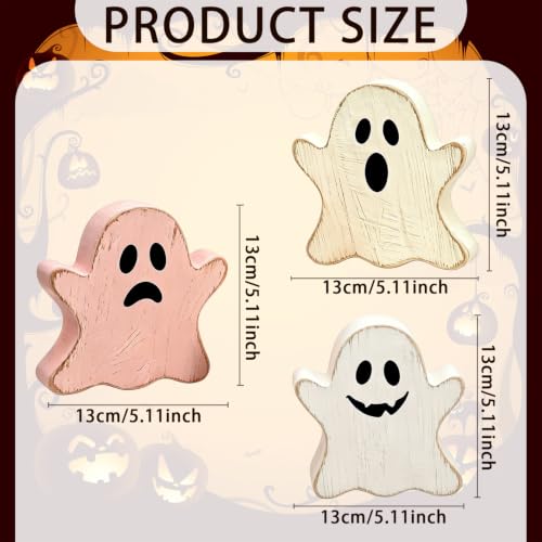 Sadness Halloween Ghost Decor Set - Indoor Table Decorations for Home, Whimsical Pastel Theme