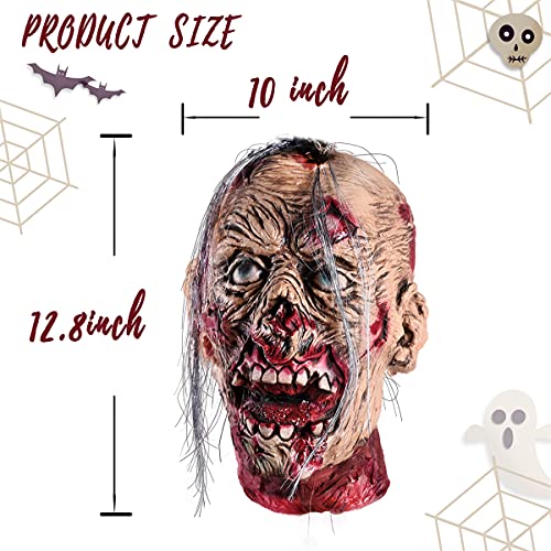 Halloween Zombie Head Prop Bloody Severed Hanging Decoration - Male2 Variation