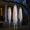 Outdoor Halloween Decorations 3 Pack Large Pre-Assembled Hanging Ghosts with Remote Timer