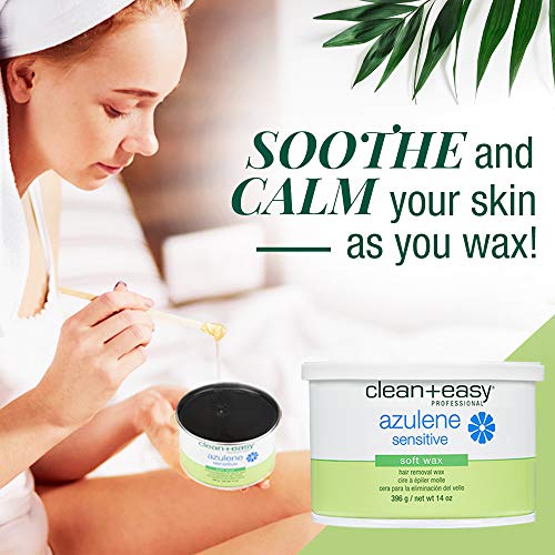 Sensitive Soft Wax for Hair Removal - Azulene, 14 oz - Variation: Sensitive Pack of 1