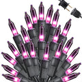 Purple Halloween String Lights 75ft 300 Mini Bulbs Incandescent Indoor Outdoor Decoration - Variation of Purple / 75ft