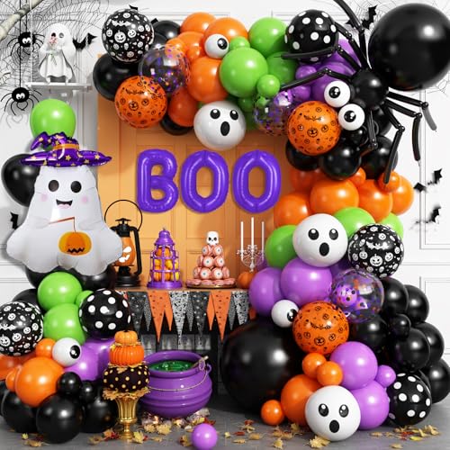 Halloween Balloon Arch Kit with Foil & Latex Balloons for Party Decorations