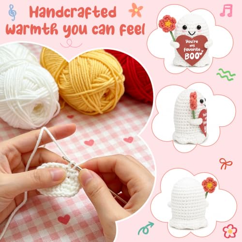 Crochet Ghost Decor - Romantic Halloween Gift for Couples, Keepsake Love Ornament