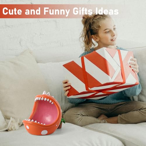 Large Candy Bowl - Piranha Plant Design, Orange, Medium - Decorative Dish & Key Holder