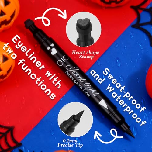 Harley Quinn Halloween Face Body Paint Kit with Hair Extensions - Blue & Red