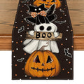 13x72 Inch Halloween Table Runner - Black Polyester Home Party Decor