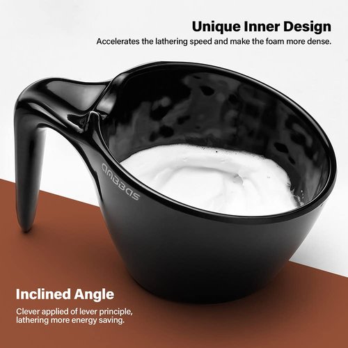 Anbbas Badger Hair Shaving Brush with Shaving Soap Bar and Upgrade Lathering Way-POP Mug A5 Melamine,Foaming Set for Men Wet Shave,Women Girls Hair Removal