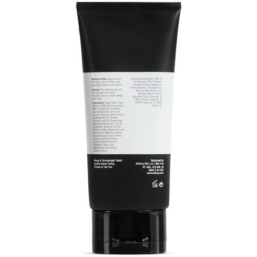 Anthony Shave Gel for Sensitive Skin – Non-Foaming, Soothing Shaving Cream for Men and Women. With Aloe Vera Beads, Eucalyptus, Rosemary and Carrageenan Extract - 6 Fl Oz