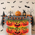 Halloween Pumpkin Banner & Spider Web Mantel Decor Set