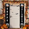 Halloween Door Banner Decorations - Spooky Jack-o'-Lantern & Haunted House Design