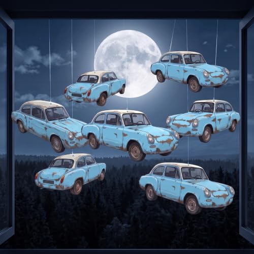Watersay Flying Blue Car Hanging Decorations - 15 Car Set, 11.8" - Wizard Party Supplies