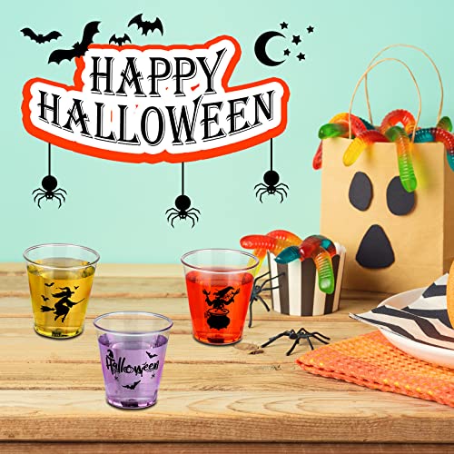 40 Pack Halloween Plastic Shot Cups Whiskey Party Favors 1.69 oz