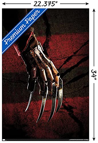 Nightmare on Elm Street Hand Stripes Wall Poster - Premium Unframed 34 x 22.4 Inches